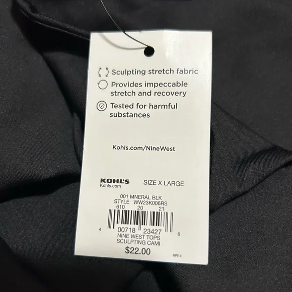 Black Nine West Sculpting Cami - Picture 9 of 9